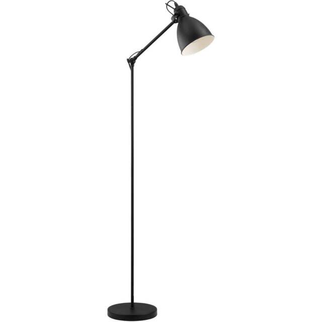 EGLO Priddy Black Adjustable Floor Lamp - Size: 23.0 x 23.0 x 137.0cm - Wilko