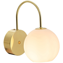 Nordlux Franca Brass Wall Light - Size: 22 x 13 x 21cm - Gold - Wilko - thumbnail 4