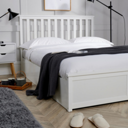 Home Source Florida Double White Wooden Ottoman Bed Frame - Wilko - thumbnail 7