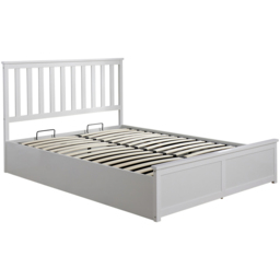Home Source Florida Double White Wooden Ottoman Bed Frame - Wilko - thumbnail 3