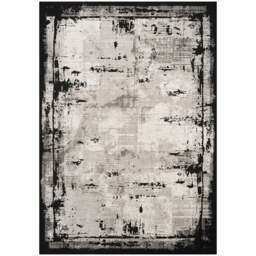 Mayfair Living Room Area Rug Metallic Sheen Contemporary Modern Frame Design - Black 160cm x 230cm - Size: 230 x 160 x 0.7cm - Desire Rugs - Wilko
