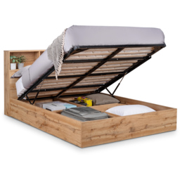 Julian Bowen Bali Double Light Oak Storage Ottoman Bed - Wood - Wilko - thumbnail 4