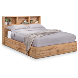 Julian Bowen Bali Double Light Oak Storage Ottoman Bed - Wood - Wilko - thumbnail 3