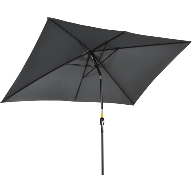 Outsunny Black Crank and Tilt Parasol 3 x 2m - Size: 3m - Wilko - image 1