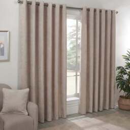 Divante Alden Natural Thermal Curtains 183 x 168cm - Size: W 183 x D 168cm - Wilko