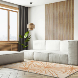 Esselle Home Aura Starburst Natural and Orange Rug 120 x 170cm - Wilko - thumbnail 7