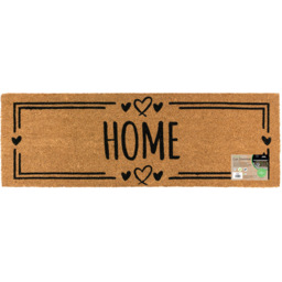 JVL Home Hearts Coir Latex Backed Door Runner 40 x 120cm - Size: 120 x 40 x 1.5cm - Brown - Wilko - thumbnail 4