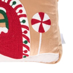 Festive Gingerbread House Cushion Neutral - Wilko - thumbnail 4