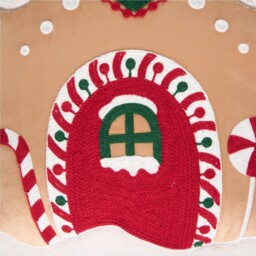 Festive Gingerbread House Cushion Neutral - Wilko - thumbnail 5