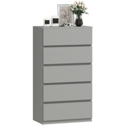 Portland 5 Drawer Grey Chest of Drawers - Wilko - thumbnail 3