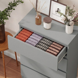 Portland 5 Drawer Grey Chest of Drawers - Wilko - thumbnail 4