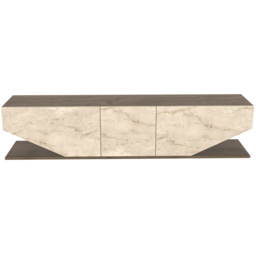 Decorotika Pearl 3 Door Walnut and Traverter Modern TV Unit - Size: 40 x 180 x 30cm - Multi - Wilko - thumbnail 3