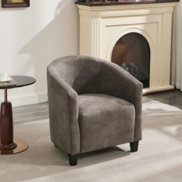 Furniture One Grey Bronzing Fabric Upholstered Tub Chair - Size: Single - Wilko - thumbnail 5