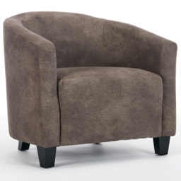 Furniture One Grey Bronzing Fabric Upholstered Tub Chair - Size: Single - Wilko - thumbnail 4