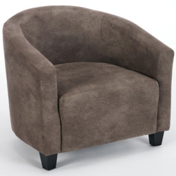 Furniture One Grey Bronzing Fabric Upholstered Tub Chair - Size: Single - Wilko - thumbnail 3