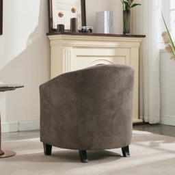 Furniture One Grey Bronzing Fabric Upholstered Tub Chair - Size: Single - Wilko - thumbnail 7