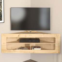 Decorotika Sala 3 Shelf Corner Floating MDF TV Unit - Size: 40 x 120 x 45cm - Brown - Wilko