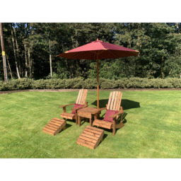 Charles Taylor 2 Seater Aidendack Style Set with Red Cushions - Wilko - thumbnail 4