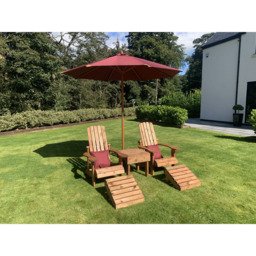Charles Taylor 2 Seater Aidendack Style Set with Red Cushions - Wilko - thumbnail 6
