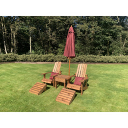 Charles Taylor 2 Seater Aidendack Style Set with Red Cushions - Wilko - thumbnail 5