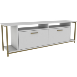 Decorotika Omar 2 Door 4 Shelf White and Gold TV Unit - Size: 50.8 x 160 x 35cm - Multi - Wilko - thumbnail 3