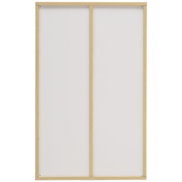 H&O Direct 3 Door 2 Shelf Wooden Bookcase - Size: 80 x 50 x 25cm - White - Wilko - thumbnail 5