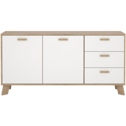 Furniture To Go 2 Door 3 Drawer White and Brown Sideboard - Wilko - thumbnail 4