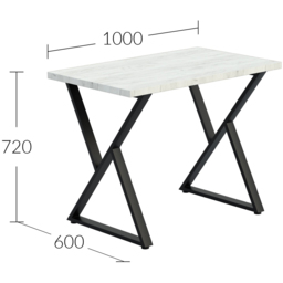 Shefa Chicago 4 Seater Dining Table White Craft Oak - Wilko - thumbnail 5