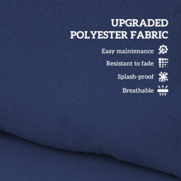 Outsunny Dark Blue Seat and Back Pad Garden Chair Cushion Set 62cm - Size: 12 x 62 x 62cm - Wilko - thumbnail 6