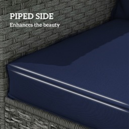 Outsunny Dark Blue Seat and Back Pad Garden Chair Cushion Set 62cm - Size: 12 x 62 x 62cm - Wilko - thumbnail 7
