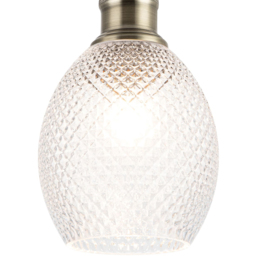 Cosylyte Auburn Matt Black Faceted Glass Flush Ceiling Light - Size: 24 x 17 x 17cm - Wilko - thumbnail 5