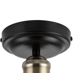 Cosylyte Auburn Matt Black Faceted Glass Flush Ceiling Light - Size: 24 x 17 x 17cm - Wilko - thumbnail 6