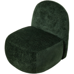 Living and Home Modern Green Chenille Upholstered Lounge Chair - Size: Single - Wilko - thumbnail 3