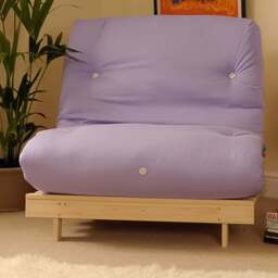 Brooklyn Small Double Sleeper Lilac Futon Base and Mattress - Size: Single - Purple - Wilko - thumbnail 1