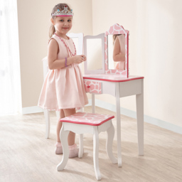 Teamson Kids Gisele Play Single Drawer Pink and White Giraffe Prints Toy Vanity Set - Size: 99.7 x 29.8 x 59.7cm - Wilko - thumbnail 7