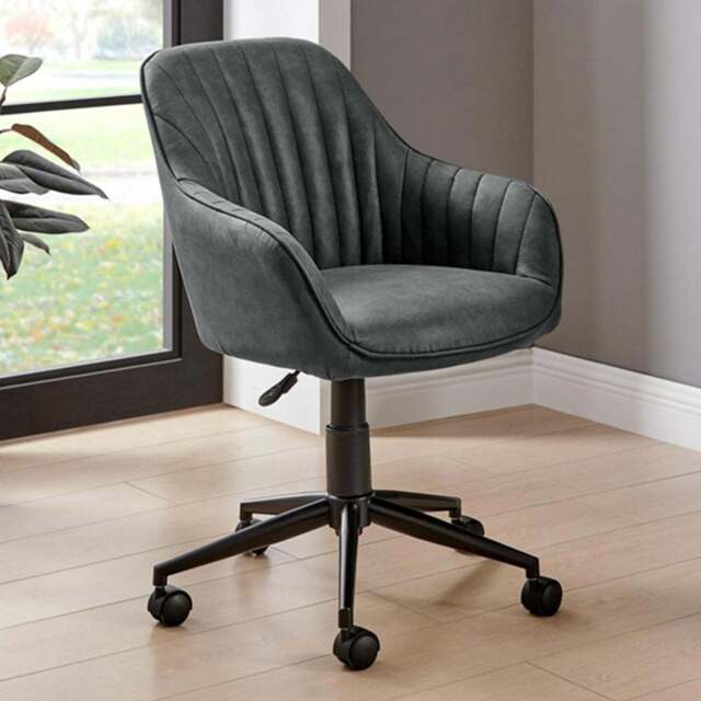 Furniturebox Brooker Black Faux Leather Office Chair - Size: 61 x 57 x 61cm - Wilko - image 1