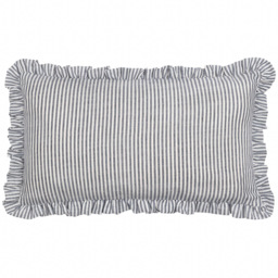furn. Les Fleurs Pink Embroidered Ruffle Polyester Filled Cushion 30 x 50cm - Wilko - thumbnail 3
