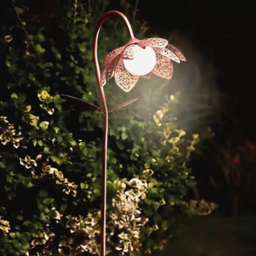 Garden Mile Bloom Damasque Flower Solar LED Stake Light - Size: 90 x 15 x 15cm - Brown - Wilko - thumbnail 3