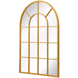 The Arcus Gold Window Metal Leaner Wall Mirror 120 x 80cm - MirrorOutlet - Wilko - thumbnail 4