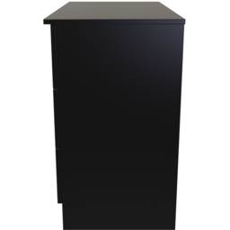 Crowndale Avon 3 Drawer Matt Black Chest of Drawers Ready Assembled - Black Matt - Wilko - thumbnail 4