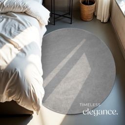 tectake Zonelle Grey Short Pile Ultra Soft Rug 120 x 120cm - Size: 1 x 40 x 60cm - Clear - Wilko - thumbnail 7