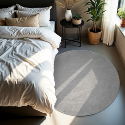 tectake Zonelle Grey Short Pile Ultra Soft Rug 120 x 120cm - Size: 1 x 40 x 60cm - Clear - Wilko - thumbnail 3
