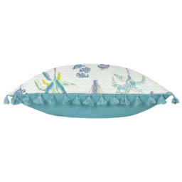 furn. Chamae Lilac Floral Tasselled Cushion - Size: 50 x 50cm - Purple - Wilko - thumbnail 5
