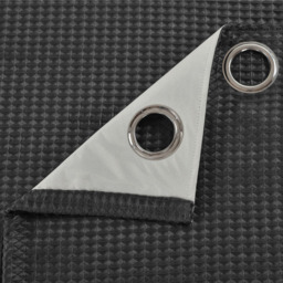 Velosso Waffle Charcoal Blackout Curtains 228 x 228cm - Size: W 228 x D 228cm - Grey - Wilko - thumbnail 4