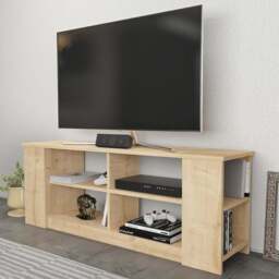 Decorotika Space 8 Shelf Oak TV Unit - Size: 51.8 x 140 x 35cm - Brown - Wilko