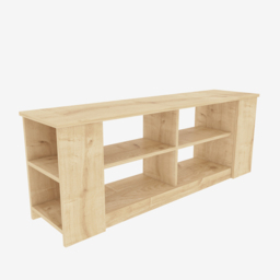 Decorotika Space 8 Shelf Oak TV Unit - Size: 51.8 x 140 x 35cm - Brown - Wilko - thumbnail 4