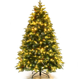 Costway Pre Lit Multicolour LED Artificial Christmas Tree 5ft - Green - Wilko - thumbnail 5