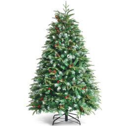 Costway Pre Lit Multicolour LED Artificial Christmas Tree 5ft - Green - Wilko - thumbnail 4