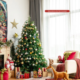 Costway Pre Lit Multicolour LED Artificial Christmas Tree 5ft - Green - Wilko - thumbnail 3