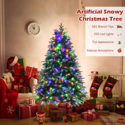 Costway Pre Lit Multicolour LED Artificial Christmas Tree 5ft - Green - Wilko - thumbnail 6
